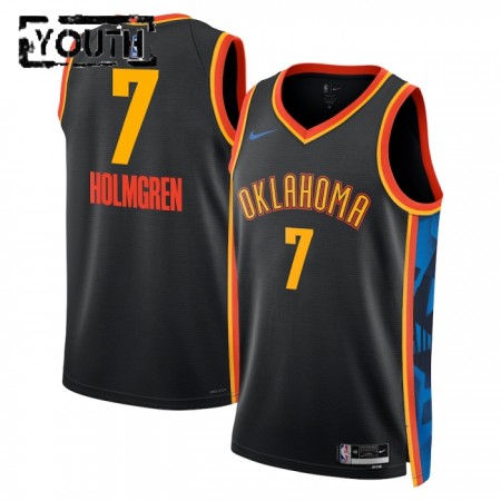 Dres Oklahoma City Thunder Chet Holmgren Nike 2024-25 City Edition Crno Swingman - Dječji